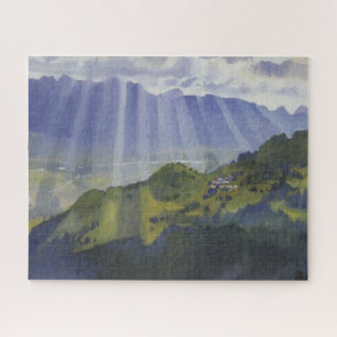 Berglandschap in Zwitserland (Serebriakova) Legpuzzel