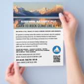 Berglandschap, klimloop en klimloopbrug flyer (Hand)