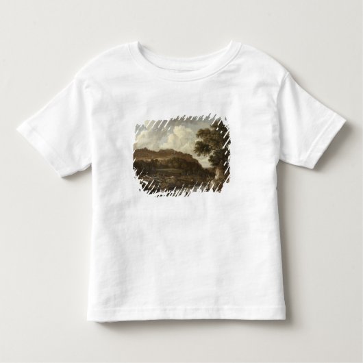 Berglandschap met een torent kinder shirts (Voorkant)