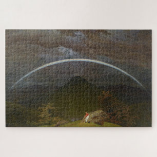 Berglandschap met regenboog van Friedrich Legpuzzel