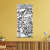 Berglandschap, na Huang Gongwang 1671 Canvas Afdruk (Insitu (Woonkamer))