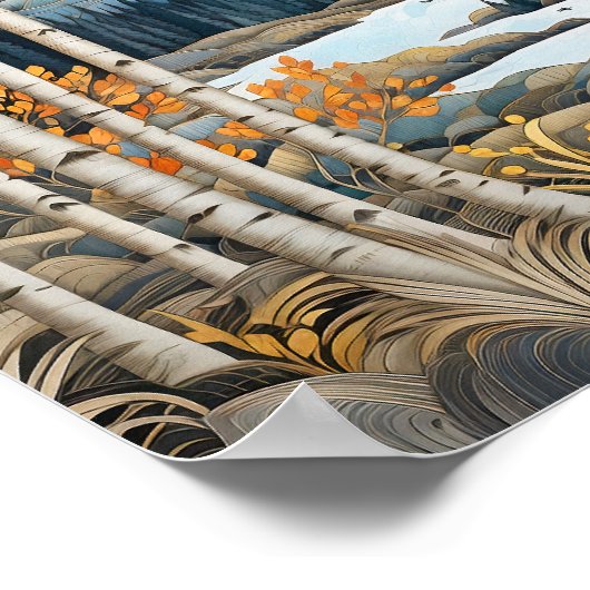 Berglandschap Neutral Wall Art Poster (Hoek)