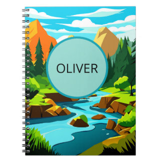 Berglandschap notitieboek, Oliver Avontuur Notitie Notitieboek