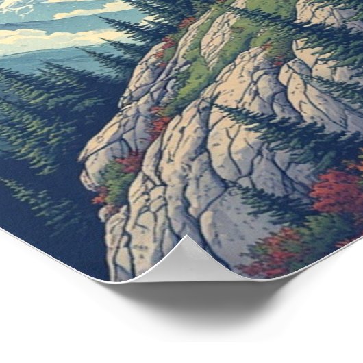 Berglandschap Poster (Hoek)