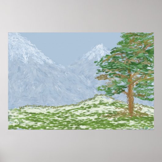 Berglandschap Poster (Voorkant)
