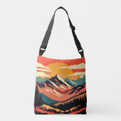 Berglandschap Scene Art Crossbody Tas (Voorkant)