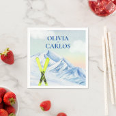 Berglandschap Ski Resort Weddenschap Servet (Insitu)