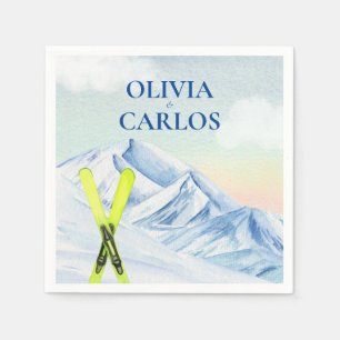 Berglandschap Ski Resort Weddenschap Servet