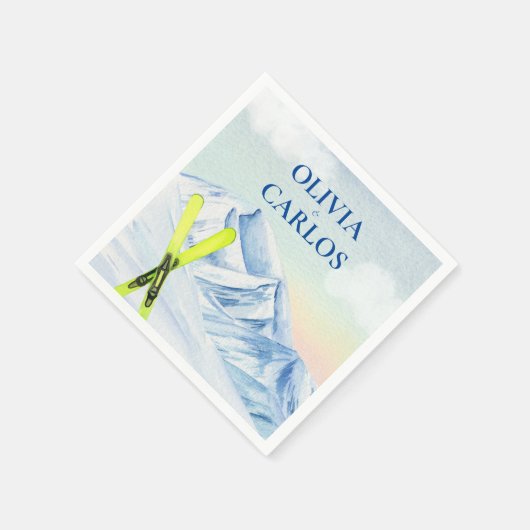 Berglandschap Ski Resort Weddenschap Servet (Hoek)