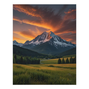 Berglandschap Uitzicht Foto Afdruk
