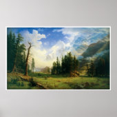 Berglandschap van Albert Bierstadt Poster (Voorkant)