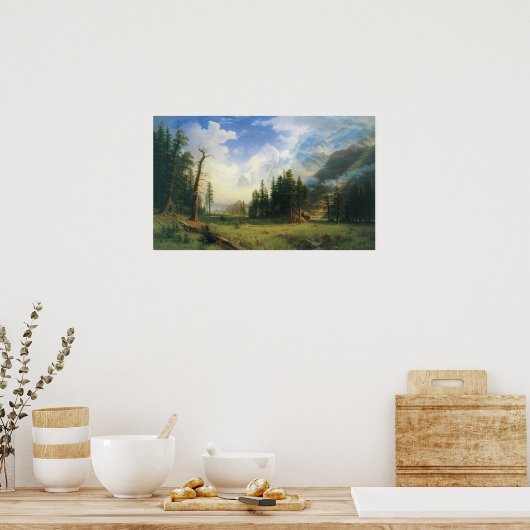 Berglandschap van Albert Bierstadt Poster (Keuken)
