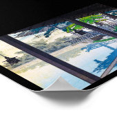 Berglandschap van het hol-japanse tuinmeer poster (Hoek)