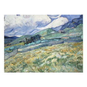 Berglandschap van Van Gogh Foto Afdruk