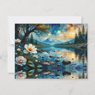 Berglandschap Waterreflectie Briefkaart