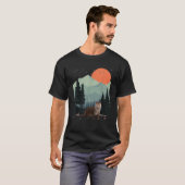 Berglandschapsavontuur Sunset Pine Tree Zee T-shirt (Voorkant volledig)