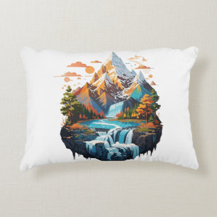 Berglandschapsillustratie Accent Kussen
