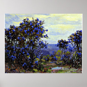 Berglaurier in bloei, mooi schilderij poster