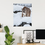 Bergleeuw op de hunt poster (Thuiskantoor)