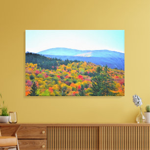 Berglicht en schaduwen canvasprint canvas afdruk