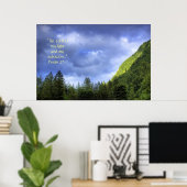 Berglicht HDR Afdrukken met scripts Verse Poster (Thuiskantoor)