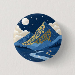 Bergmaanlicht Ronde Button 3,2 Cm