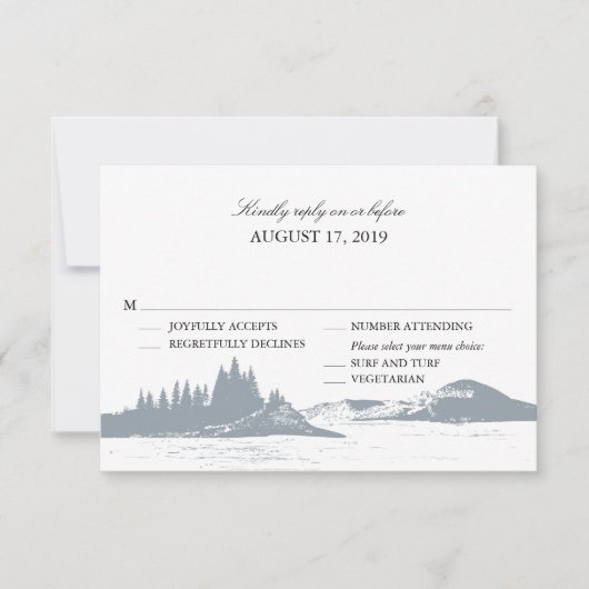 bergmeer | Bindende RSVP met menuopties (Voorkant)