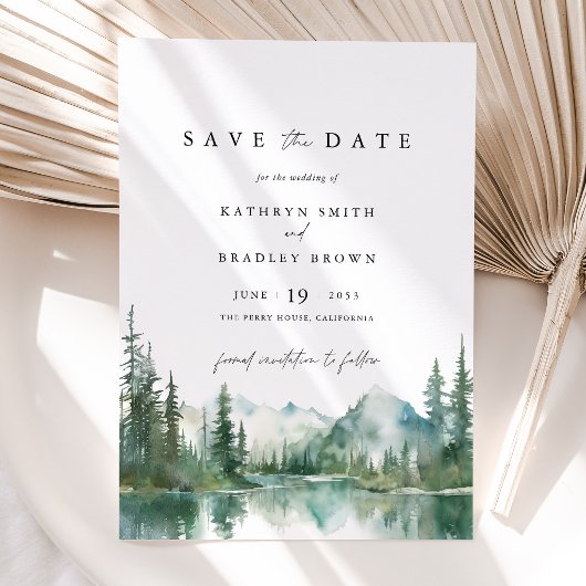 Bergmeer Bos Bruiloft Save The Date