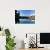 Bergmeer, bos, Cabines, Dusk Poster (Thuiskantoor)