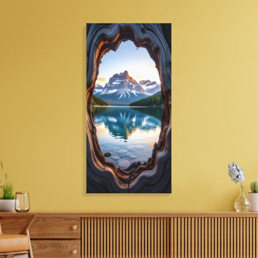 Bergmeer Canvas Afdruk (Insitu (Woonkamer))