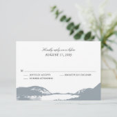 bergmeer Gray | Weddenschap RSVP Kaartje (Staand voorkant)