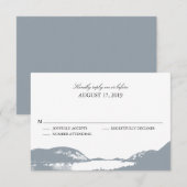 bergmeer Gray | Weddenschap RSVP Kaartje (Voorkant / Achterkant)