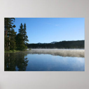 Bergmeer, Sunrise, Mist Poster