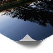 Bergmeer, Sunset, Moon Poster (Hoek)