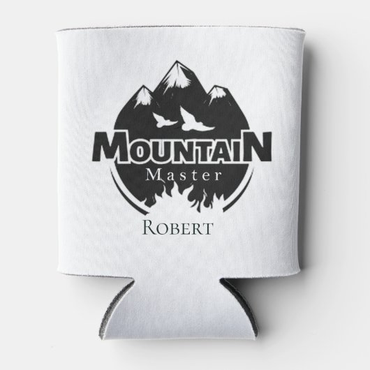 Bergmeester, gepersonaliseerde wandelaar/fietser blikjeskoeler (Voorkant)