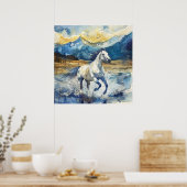 Bergpaard Poster (Keuken)