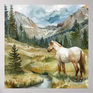 Bergpaard Poster
