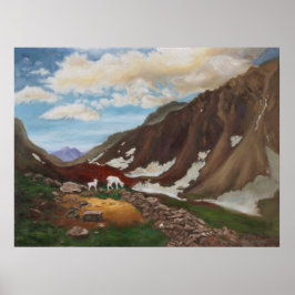 Bergpas in het hoge noorden poster