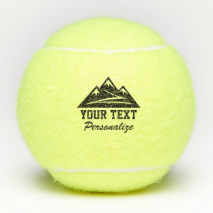 Bergpiek logo, aangepaste naam gedrukt tennisbal tennisballen