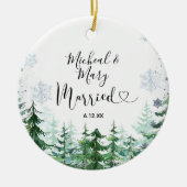 Bergpine Trees Wedding Ornament Gift (Voorkant)