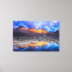 Bergreflectie, Californië Canvas Afdruk