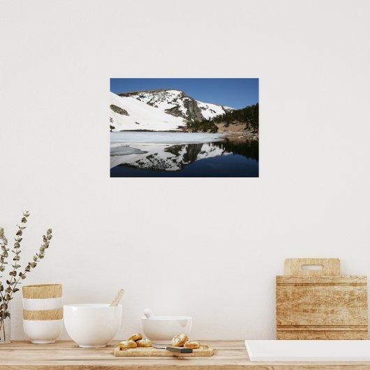 Bergreflectie Poster (Keuken)