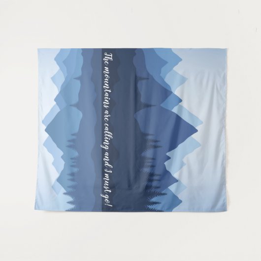 Bergreflecties Ontwerpwandbekleding Wandkleed (Voorkant (horizontaal))