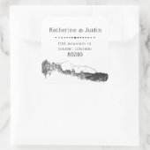 Bergretraite ⎢ Retouradressticker Vierkante Sticker (Tas)