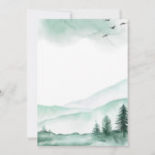 Bergrijke Waterverf Greenery Wedding Kaart (Achterkant)