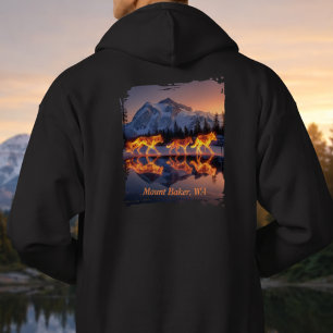 Bergscène met Geestwolven Hoodie