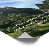 Bergscène met Inspirerend citaat Poster (Hoek)