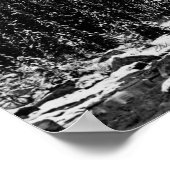 Bergscène (zwart-wit) (niet-grenzend) poster (Hoek)