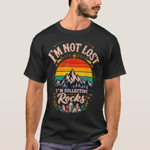 Bergsilhouet retro zonsondergang avontuur design t-shirt
