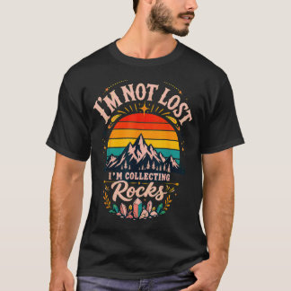 Bergsilhouet retro zonsondergang avontuur design  t-shirt